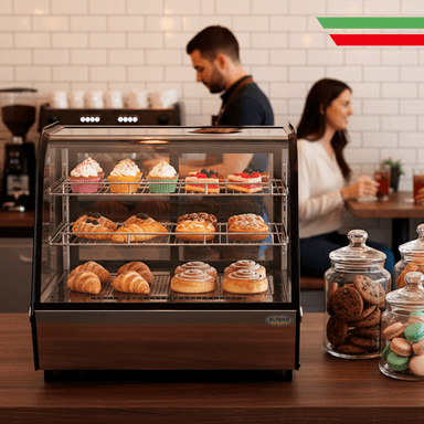 Vitrina Exhibidora de Mesa ALFANO 140 Litros hasta 12°C  2 Divisiones CTD-140