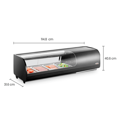 VITRINA REFRIGERADA PARA SUSHI ALFANO STD-50 50 LITROS CON CONTROL DIGITAL E ILUMINACIÓN LED - 4