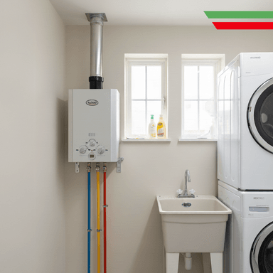 TERMA A GAS 15 Litros GLP/GNV GWH-1500T Tecnología Italiana