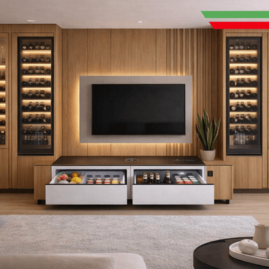 MESA INTELIGENTE CON FRIGOBAR SCT-135EYD  BLUETOOTH CARGA INALÁMBRICA QI