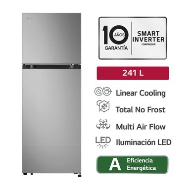 REFRIGERADORA LG 241L NO FROST VT24BPY PLATEADO - 1