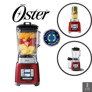 LICUADORA OSTER 2L COLOR ROJO INCLUYE BLEND-N-GO