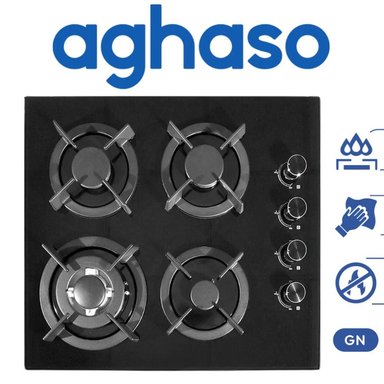 ENCIMERA AGHASO MESA VIDRIO 60 CM COLOR NEGRO MOD GN-AGH018