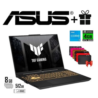 LAPTOP ASUS TUF GAMING 15.6 FHD INTEL CORE I5 12500H RAM 8GB 512GB SSD 4GB GRAFICA DDR4+ REGALO