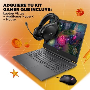 LAPTOP HP VICTUS 15.6' AMD RYZEN 7-5800H RAM 8GB SSD 512GB NVIDIA GEFORCE RTX 3050 4GB+ ACCESORIOS - 6