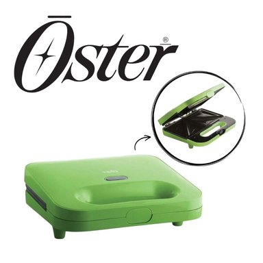 SANDWICHERA OSTER CAPACIDAD PARA DOS PANES COLOR VERDE MOD CKSTSM2885K