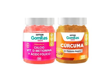 GOMITAS ADULTO CALCIO + GOMITAS CURCUMA ADULTO