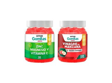 GOMITAS ADULTOS ZINC + GOMITAS ADULTOS VINAGRE DE MANZANA