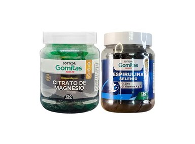 GOMITAS ADULTO CITRATO DE MAGNESIO + ESPIRULINA SELENIO