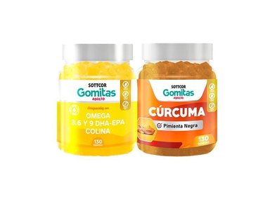 GOMITAS OMEGA 3 + GOMITAS DE CURCUMA ADULTO
