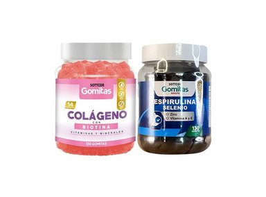 GOMITAS ADULTO COLAGENO Y BIOTINA + ESPIRULINA SELENIO