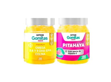 GOMITAS OMEGA 3 + GOMITAS DE PITAHAYA ADULTO