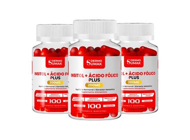 INOSITOL + ACIDO FOLICO 100 CAPSULAS DERMO SUMAK 3 UND