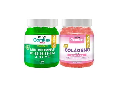 GOMITAS ADULTO MULTIVITAMINAS + GOMITAS COLAGENO Y BIOTINA