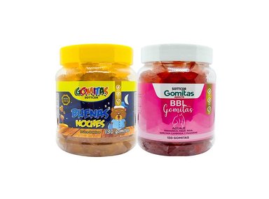 GOMITAS NIÑOS BUENAS NOCHES + GOMITAS AGUAJE BBL ADULTOS