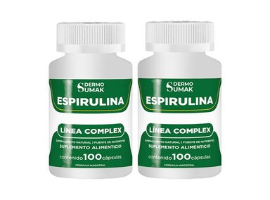 ESPIRULINA SUPERALIMENTO NATURAL 100 CAPSULAS DERMO SUMAK 2 UND