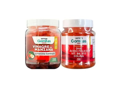 GOMITAS ADULTO VINAGRE DE MANZANA + GOMITAS DHA ÁCIDO FÓLICO
