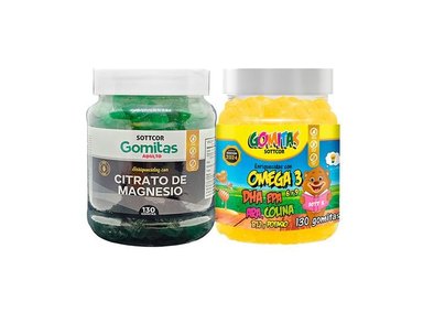 GOMITAS ADULTO CITRATO DE MAGNESIO + OMEGA PARA NIÑOS