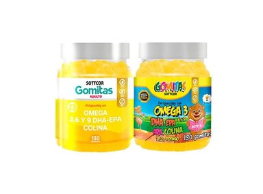 GOMITAS OMEGA 3 + GOMITAS OMEGA PARA NIÑOS