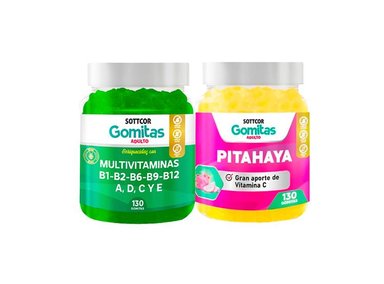 GOMITAS ADULTO MULTIVITAMINAS + GOMITAS PITAHAYA ADULTO
