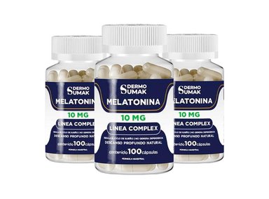 MELATONINA PLUS 10MG 100 CAPSULAS DERMO SUMAK 3 UND