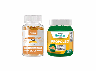 GANODERMA PLUS 500MG 100 CAP DERMO SUMAK + GOMITAS DE PROPOLIO