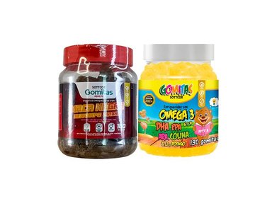GOMITAS ADULTO MACA NEGRA + GOMITAS OMEGA PARA NIÑOS