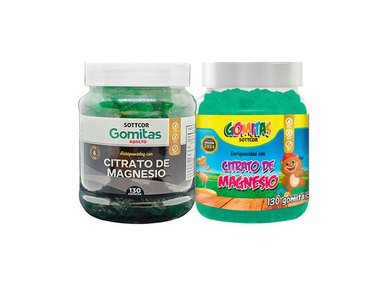 DUO GOMITAS MAGNECIO NIÑOS + CITRATO DE MAGNESIO ADULTO SOTTCOR