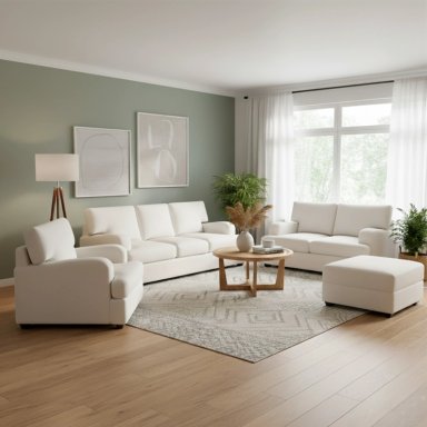 JUEGO DE SALA MARA AMBIENTA HOME 3-2-1 + BANQUETA DE REGALO