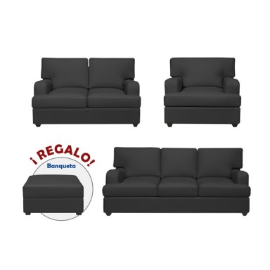 JUEGO DE SALA MARA AMBIENTA HOME 3-2-1 + BANQUETA DE REGALO - 2