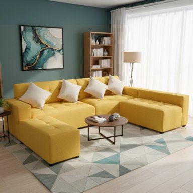 SECCIONAL DERECHO + PUFF VETRA AMBIENTA HOME