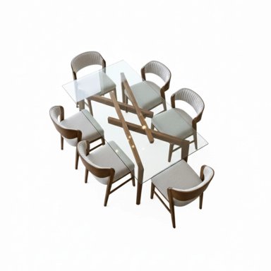 JUEGO DE COMEDOR KOA 6 SILLAS COLOR IVORY DE AMBIENTA HOME - 2