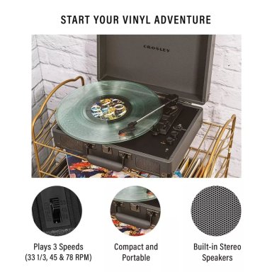 TOCADISCOS VINILO CROSLEY CRUISER PLUS - GRIS - 3