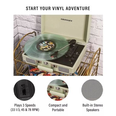 TOCADISCOS VINILO CROSLEY CRUISER PLUS - VERDE MENTA - 2
