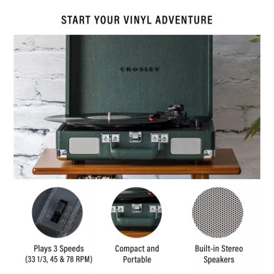 TOCADISCOS VINILO CROSLEY CRUISER PLUS - VERDE - 3