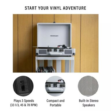 TOCADISCOS VINILO CROSLEY CRUISER PLUS - BLANCO - 3