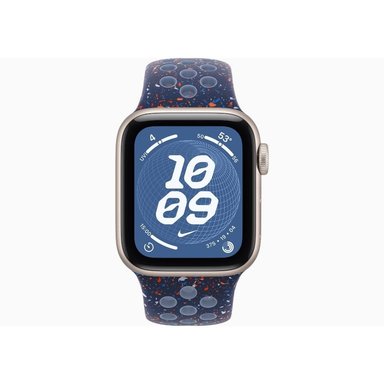 APPLE WATCH SE 3 44MM GPS STARLIGHT NIKE SPORT BAND S/M - BLUE RIBBON - 2