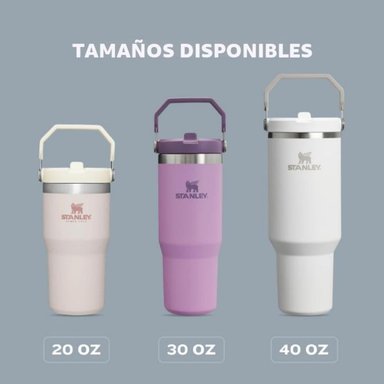 TUMBLER VASO DE ACERO INOXIDABLE STANLEY ICEFLOW 2.0 30 OZ - DEW DROP - 5