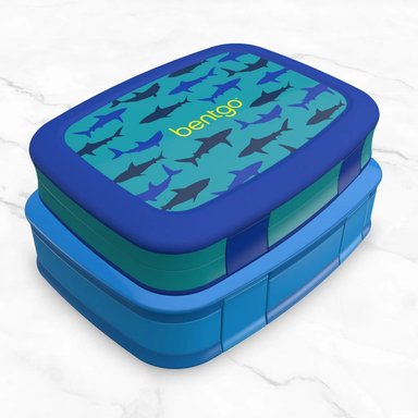SET LONCHERA BENTGO KIDS TIBURONES + BENTGO FRESH ADULTOS AZUL - 4