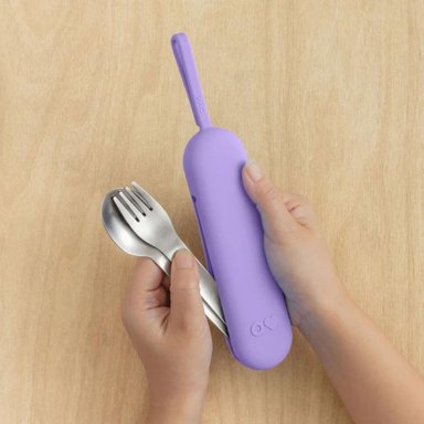 SET DE CUBIERTOS ACERO INOXIDABLE OMIE UP POD Y UTENSIL - VIOLET - 3