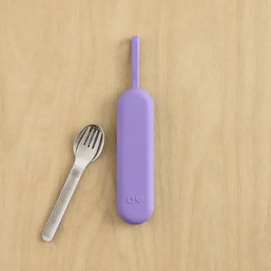 SET DE CUBIERTOS ACERO INOXIDABLE OMIE UP POD Y UTENSIL - VIOLET - 4