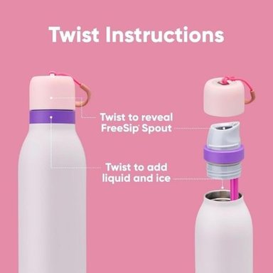BOTELLA DE ACERO INOXIDABLE OWALA FREESIP TWIST 24 OZ - DREAMY FIELD - 4