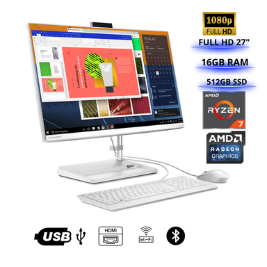 ALL IN ONE LENOVO IDEACENTRE AIO 3 27ALC6 RYZEN 7-7730U 16GB RAM, SSD512GB 27″ - 2