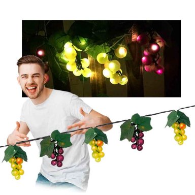 GUIRNALDA LED POR 4 M UVAS Y HOJAS