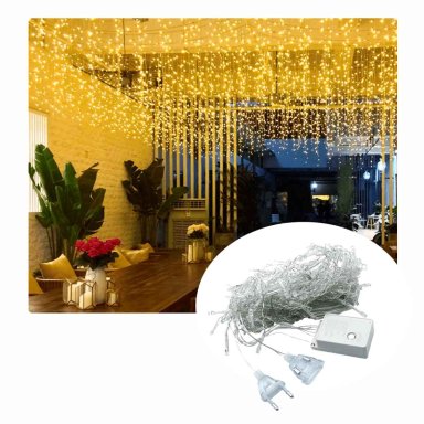 CASCADA 12 MTS COLOR AMARILLO 400 LEDS