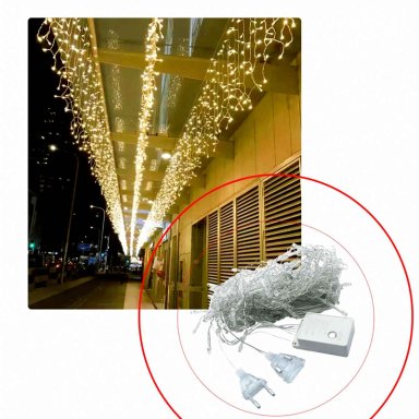 CASCADA 12 MTS COLOR AMARILLO 400 LEDS - 2