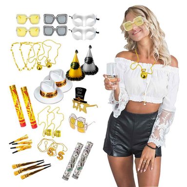 SET COTILLÓN CELEBRACIÓN AÑO NUEVO 32 PIEZAS (MOD B2)