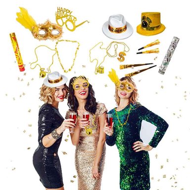 COTILLÓN FIESTA AÑO NUEVO DE 14 ARTÍCULOS (MOD A)