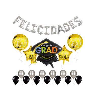 KIT DECORATIVO DE GLOBOS GRADUACIÓN N°3