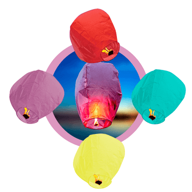 GLOBOS CANTOYA VOLADORES DECORATIVOS X4 UNIDADES (COLORES SURTIDOS)